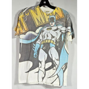 DC Comics Official Batman All Over Print T-Shirt Size Small Y2K Super Hero Tee's